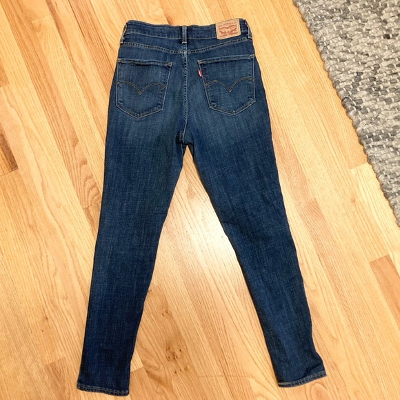 Levi’s 721 high rise skinny jeans 29x28 in "Blue Story" colorway - Picture 4 of 7